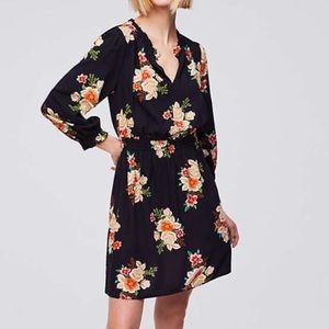LOFT Floral Smocked Dress